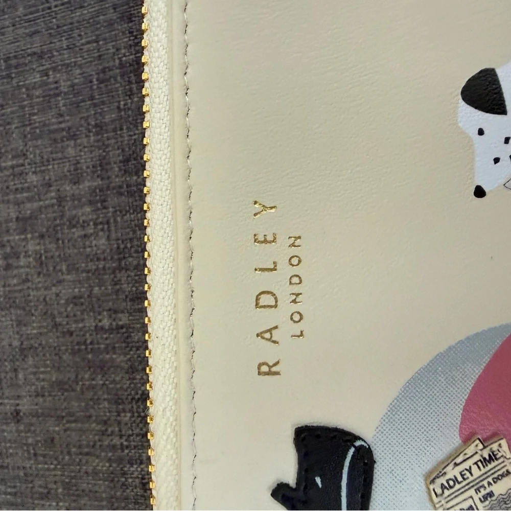 RADLEY LONDON Cream Wallet with Pink and Black Accents - Picture 4 of 10